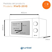 MICROONDAS CON GRILL BLANCO DE 20L MWG-20IG - Tus cosas de casa