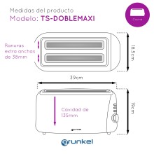 TOSTADOR 2 RANURAS EXTRA GRANDES DETALLES INOX - Tus Cosas De Casa