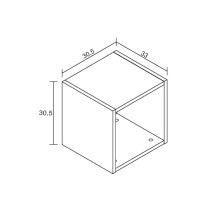 Mueble cubo en color ártico