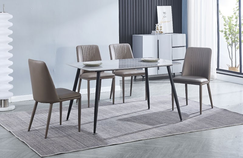 Conjunto mesa redonda y 4 sillas Dinamarca negro - Tus cosas de casa