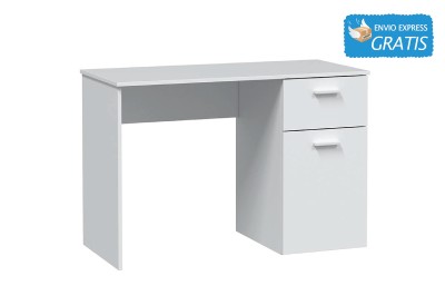 FRS - mesa escritorio Reversible con Buc Modelo Desing acabado en Gris cemento y Blanco Artik